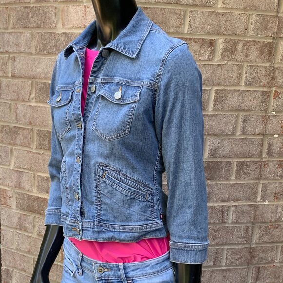 Ralph Lauren Polo Denim Cropped Jean Jacket Sz S - Picture 3 of 11